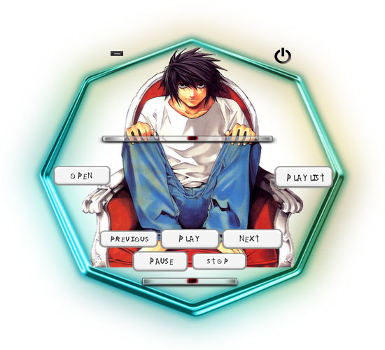 death note lawliet seated neon